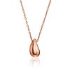 Fabulous Rose Gold Plated Silver Teardrop Pendant Necklace The Liquid, image 