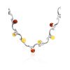 Chic Silver Amber Necklace The Leia, Length: 47, image 