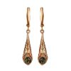 Classy Gold Plated Silver Amber Dangles The Roxanne, image 