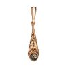 Wonderful Gold Plated Silver Amber Pendant The Roxanne, image 