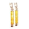 Exotic Style Amber Dangle Earrings The Kenya, image 