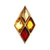Geometric Multicolor Amber Pendant The Colombina, image 