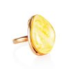 Lustrous Honey Amber Ring The Lagoon, Ring Size: 6.5 / 17, image 