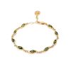 Gold Plated Silver Link Bracelet With Amber The Liana, image 