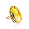 Luminous Amber Cocktail Ring The Lagoon, Ring Size: 8.5 / 18.5, image 