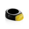 Eco Style Wooden Ring With lemon Amber The Indonesia, Ring Size: 6.5 / 17, image 
