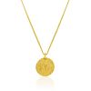 Gilded Silver Necklace With Round Pendant The Liquid, image 