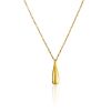 Chic Gold Plated Silver Necklace With Drop Shaped Pendant The Liquid, image 