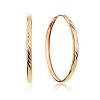 Ribbed Golden Hoop Earrings, image 