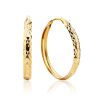 Textured Golden Hoop Earrings, image 