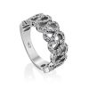 Chic White Gold Diamond Ring, Ring Size: 7 / 17.5, image 