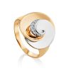 Two Toned Gold Crystal Ring, Ring Size: 9.5 / 19.5, image 
