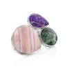 Silver Cocktail Ring With Multicolor Stones Bella Terra, Ring Size: 9 / 19, image 