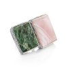 Geometric Silver Ring With Aragonite And Seraphinite Bella Terra, Ring Size: 8 / 18, image 