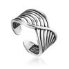 Chic Twisted Design Silver Ring The Liquid, Ring Size: Adjustable, image 