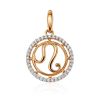 Stylish Golden Leo Sign Pendant, image 