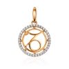 Golden Capricorn Sign Pendant, image 