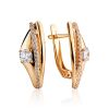 Ultra Chic Gold Crystal Earrings, image 