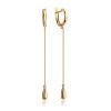 Refined Golden Dangle Earrings, image 