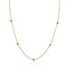 Refined Golden Chain Necklace With Tiny Faceted Beads, image 