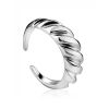 Twisted Design Silver Adjustable Ring The ICONIC, Ring Size: Adjustable, image 