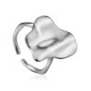 Designer Silver Cocktail Ring The Liquid, Ring Size: Adjustable, image 