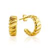 Retro Vibe Gold Plated Silver Stud Earrings The ICONIC, image 