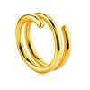 Coil Design Gold Plated Silver Ring The CONIC, Ring Size: Adjustable, image 