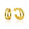 Gold Plated Silver Half Hoop Earrings The ICONIC, image 