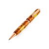 Handcrafted Birch Wood Ball Pen With Amber Stone, image 
