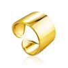 Bold Gold Plated Silver Stoneless Ring The ICONIC, Ring Size: Adjustable, image 