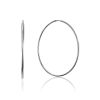 Sleek White Gold Hoop Earrings, image 