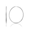 Trendy White Gold Hoop Earrings, image 