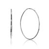 Textured White Gold Hoop Earrings, image 