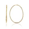 Chic Ribbed Gold Hoop Earrings, image 