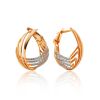 Wonderful Designer Gold Crystal Earrings, image 