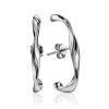 Hammered Silver Cuffed Earrings The Liquid, image 