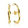Hammered 18ct Gold on Sterling Silver ​Cuffed Earrings The Liquid, image 
