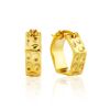 Hexagonal Gold Plated Silver Hoop Earrings The ICONIC, image 