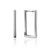Rectangular Silver Hoops The ICONIC, image 