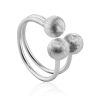 Matt Silver Adjustable Ring The Liquid, Ring Size: Adjustable, image 