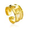 Stunning Sculpted Gold-Plated Silver Ring The Liquid, Ring Size: Adjustable, image 