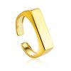 Geometric Gold-Plated Silver Ring The ICONIC, Ring Size: Adjustable, image 