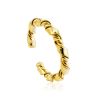 Stunning Gold-Plated Silver Ring The Liquid, Ring Size: Adjustable, image 