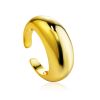 Luxurious Gold-Plated Silver Ring The ICONIC, Ring Size: Adjustable, image 