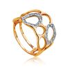 Designer Gold Crystal Band Ring, Ring Size: 8 / 18, image 