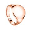 Chunky Rose Gold Plated Silver Signet Ring The ICONIC, Ring Size: Adjustable, image 