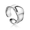 Statement Silver Molten Wave Ring The Liquid, Ring Size: Adjustable, image 