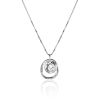 Silver Necklace With Sleek Pendant The Liquid, image 