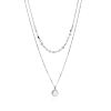 Fashionable Double Strand Silver Necklace The Liquid, image 